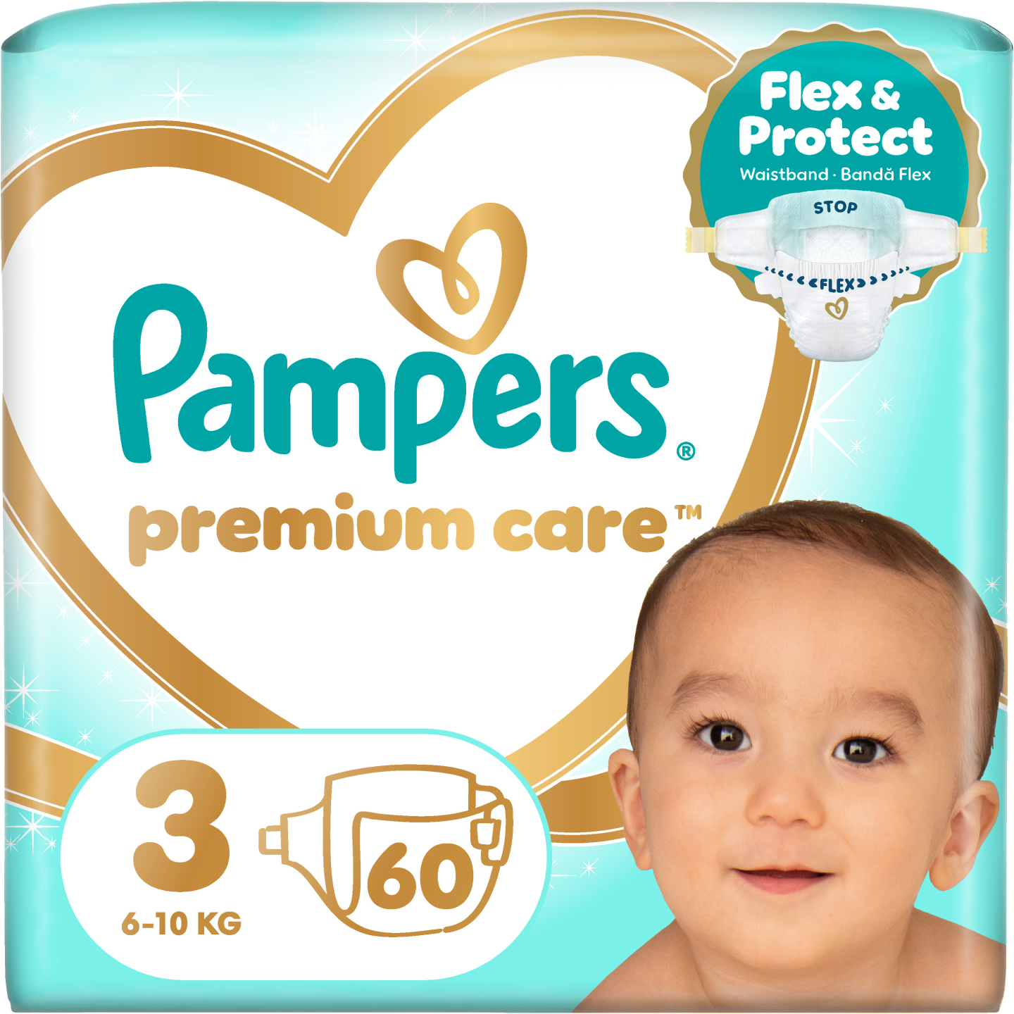 Одноразові підгузки Pampers Premium Care Розмір 3 (6-10 кг), 60 шт. (80840911)